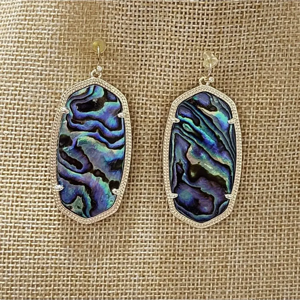 Kendra Scott Gold and Abalone Gorgeous‎ Hand Picked Stones Danielle Earrings